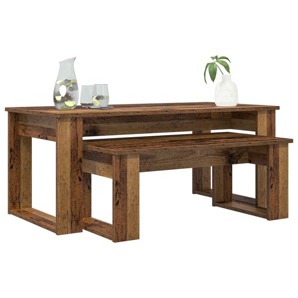 vidaXL S&uacute;prava na k&aacute;vov&yacute; stol&iacute;k 2 pcs Star&eacute; drevo Kompozitn&eacute; drevo