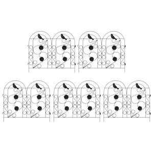 vidaXL Z&aacute;hradn&yacute; plot Trel&aacute;ž Čierna 308,5 x 54,5 x 0,3 cm