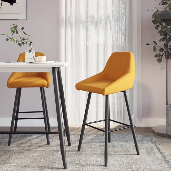 vidaXL Barov&eacute; stoličky 2 ks hned&eacute; zamatov&eacute;