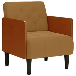 vidaXL Rozkladacia pohovka s podr&uacute;čkami, hned&aacute;, 55 cm, zamatov&aacute;