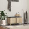 vidaXL Predsieňov&aacute; lavica s vank&uacute;&scaron;om Sonoma dub 80 x 38 x 46 cm
