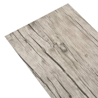 vidaXL Nesamolepiace podlahové dosky, PVC 5,26 m² 2 mm, vyblednutý dub