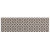 vidaXL Kuchynsk&yacute; koberec siv&eacute; a biele diamanty 150 x 45 cm