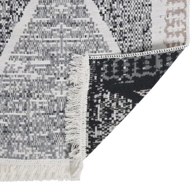 vidaXL Koberec čierny a sivý 80x150 cm bavlna