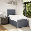 vidaXL Posteľn&yacute; r&aacute;m boxspring s matracom tmavosiv&yacute; 90x190 cm zamat