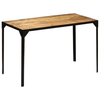 vidaXL Jedálenský stôl 120 cm masívne surové mangovníkové drevo a oceľ