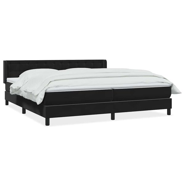 vidaXL Posteľn&yacute; r&aacute;m boxspring s matracom čierny 180x210 cm zamat