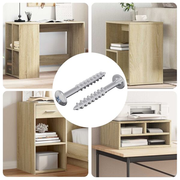 vidaXL Skrutka 2 pcs Strieborn&aacute; 9,8 x 35 mm Železo