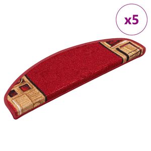 vidaXL N&aacute;&scaron;ľapy na schody samolepiace 5 ks 65x21x4 cm červen&eacute;