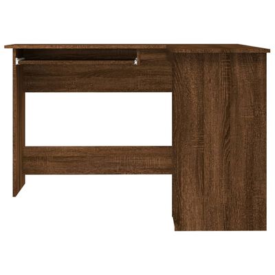 vidaXL Rohový stôl hnedý dub 120x140x75 cm kompozitné drevo