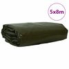 vidaXL Tarpaulin 650g / m&sup2; Olivov&aacute; zelen&aacute; 5 x 8 m Pl&aacute;tno s PVC povrchom