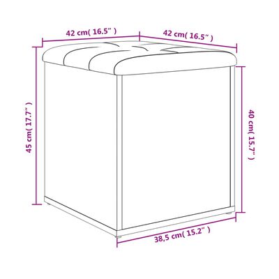 vidaXL Úložná lavička biela 42x42x45 cm kompozitné drevo