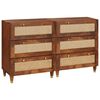 vidaXL Komoda set 2 ks 60 x 33,5 x 75 cm Mas&iacute;vne mango drevo Hned&aacute;