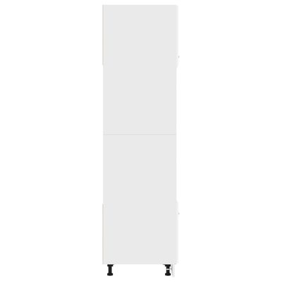 vidaXL Skrinka na mikrovlnku, biela 60x57x207 cm, kompozitné drevo