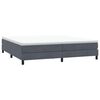 vidaXL Posteľn&yacute; r&aacute;m boxspring s matracom tmavosiv&yacute; 180x210 cm zamat