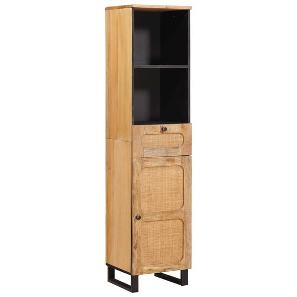 vidaXL Súpravy kúpeľňového nábytku Prírodná Masívne mango drevo