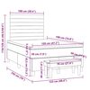 vidaXL Boxspring posteľ s matracom čierna 120x190 cm l&aacute;tka