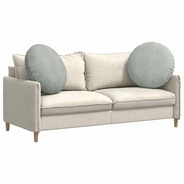 vidaXL Vank&uacute;&scaron;e na sedenie 2 pcs Svetlosiv&aacute; &Oslash;60 x 21 cm Zamat