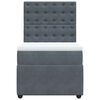 vidaXL Posteľn&yacute; r&aacute;m boxspring s matracom tmavosiv&yacute; 100x200 cm zamat