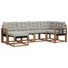 vidaXL Z&aacute;hradn&aacute; s&uacute;prava gaučov s vank&uacute;&scaron;om 6 pcs Pr&iacute;rodn&aacute; a svetlosiv&aacute;