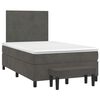 vidaXL Boxspring posteľ s matracom, tmavosiv&aacute; 120x190 cm, zamat