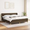 vidaXL Boxspring posteľ s matracom tmavohned&aacute; 160x200 cm l&aacute;tka