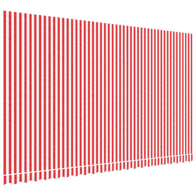 vidaXL Náhradná látka na markízu červeno-biela pruhovaná 5x3 m