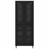 vidaXL Highboard Čierny dub 69,5 x 34 x 180 cm Kompozitn&eacute; drevo