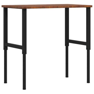 vidaXL Pracovn&yacute; st&ocirc;l tmavohned&yacute; 100x60x(71,5-98)cm dub. mas&iacute;v obdĺžnik
