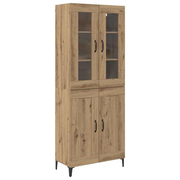 vidaXL Highboard Remeseln&yacute; dub 69,5 x 34 x 180 cm Kompozitn&eacute; drevo