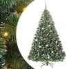 vidaXL Umel&yacute; vianočn&yacute; stromček s 300 LED-i Zelen&aacute; 210 cm PE a PVC