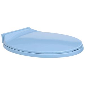 vidaXL WC sedadlo, pomal&eacute; skl&aacute;panie, modr&eacute;, ov&aacute;lne