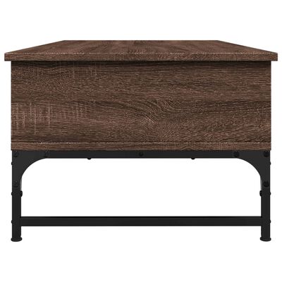 vidaXL Konferenčný stolík hnedý dub 100x50x35 cm kompozit. drevo a kov