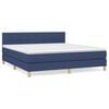 vidaXL Posteľn&yacute; r&aacute;m boxspring s matracom modr&yacute; 180x200 cm l&aacute;tka