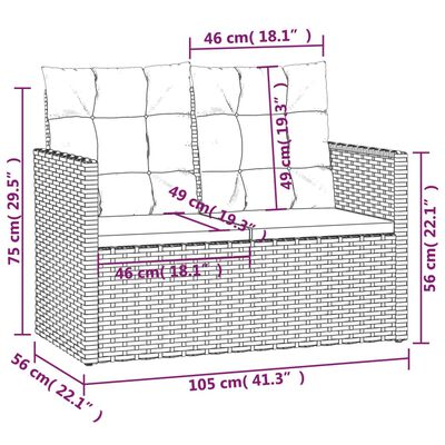 vidaXL 4-dielna vonkajšia sedacia súprava s vankúšmi polyratan čierna