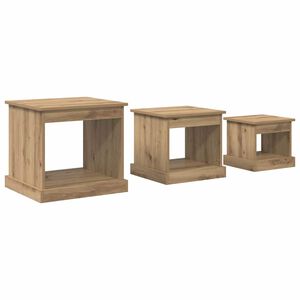 vidaXL Konferenčn&yacute; stol&iacute;k 3 pcs Remeseln&yacute; dub 48 x 45 x 45 cm