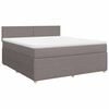 vidaXL Posteľn&yacute; r&aacute;m boxspring s matracom sivohned 180x200 cm l&aacute;tka
