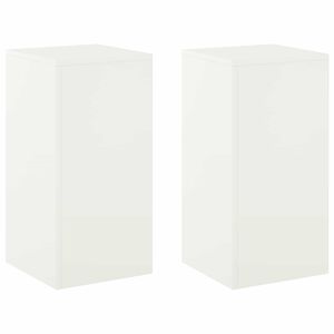 vidaXL Stojan na rastliny 2 pcs Biela 30 x 30 x 60 cm Oceľ