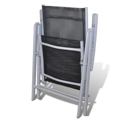 vidaXL Skladacie záhradné stoličky 4 ks hliníkové