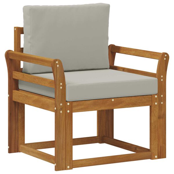 vidaXL Vonkaj&scaron;ia pohovka Mas&iacute;vne ak&aacute;ciov&eacute; drevo a polyester