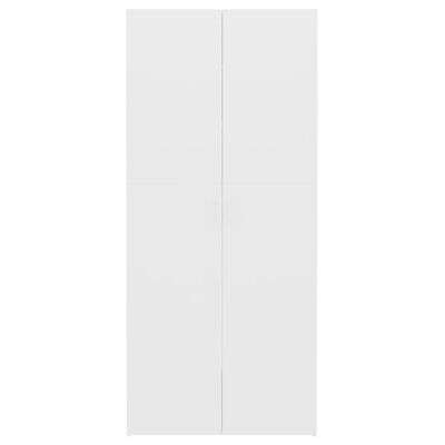 vidaXL Skrinka na topánky, biela 80x35,5x180 cm, kompozitné drevo