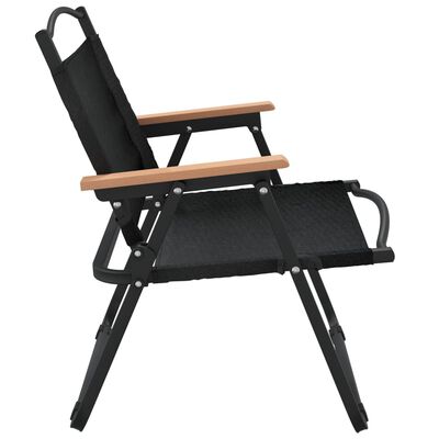 vidaXL Kempingové stoličky 2 ks čierne 54x43x59cm oxfordská látka