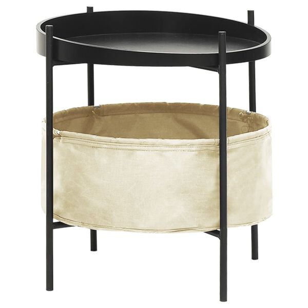 vidaXL Bočn&yacute; stol&iacute;k s ko&scaron;&iacute;kom 40x40x45,5 cm kr&eacute;mov&yacute;