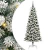 vidaXL Umel&yacute; Skl&aacute;pac&iacute; Vianočn&yacute; Stromček 300 LED Zelen&aacute; a biela 210 cm