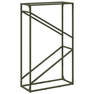 vidaXL Stojan na palivov&eacute; drevo olivovo zelen&aacute; 60x25x90 cm