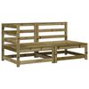 vidaXL Záhradná pohovka s vankúšmi 2-miestna impregnovaná borovica