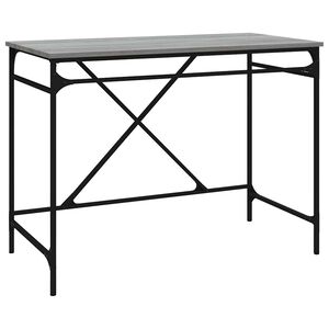 vidaXL St&ocirc;l siv&yacute; sonoma 100x50x75 cm spracovan&eacute; drevo a železo