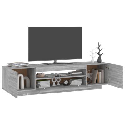 vidaXL TV skrinka s LED, sivý dub sonoma 160x35x40 cm
