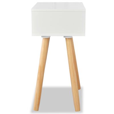 vidaXL Biele nočné stolíky, 2 ks, masívne borovicové drevo, 40x30x61 cm