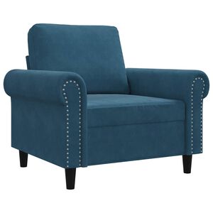 vidaXL Kreslo modr&eacute; 60 cm zamat